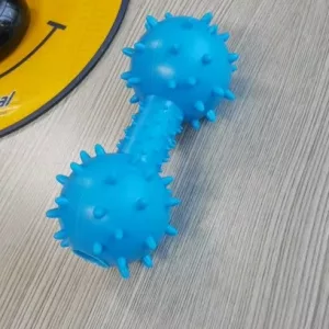 Modtaget gummi squeaky håndvægt hundelegetøj fra kunde Q*****w.