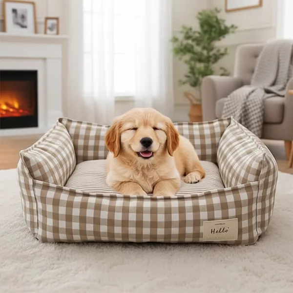 soft dog bed, dog bed with sides, dog cushion