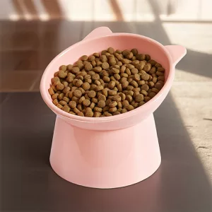elevated cat bowl, raised cat bowl, cat bowl stand, raised cat feeder